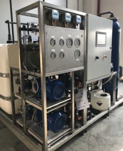 Impianto Exxro realizzato per il trattamento delle acque cariche di solventi da processo di verniciatura